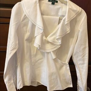 White long sleeve Ralph Lauren shirt size M